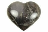 Polished Smoky Quartz Heart - Madagascar #249146-1